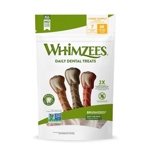 A New Daily Regimen for Your Dog's Dental Hygiene: WHIMZEES® All-Natural Dental Treats Introduces Daily Use Packs