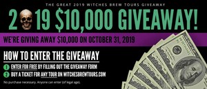 $10,000 Exclusive Cash Award to Be Announced at 'The Great 2019 Witches Brew Tours Giveaway': Winner to be Named on Halloween Night at Bourbon Street Gala