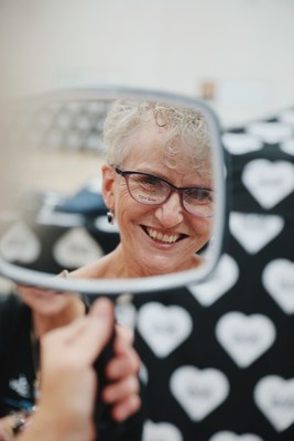 Paradise Unified School District teacher tries on new frames after her eye exam with VSP network doctors in Paradise, Calif. Paradise Unified School District teacher tries on new frames after her eye exam with VSP network doctors in Paradise, Calif.