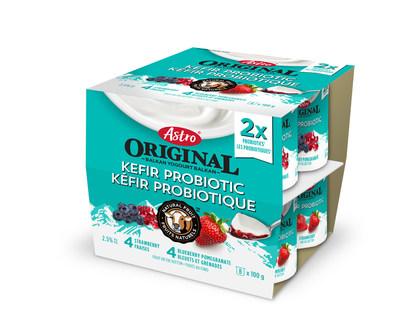 Astro Original Kefir Probiotic Yogourt Multipack, Strawberry/Blueberry Pomegranate (CNW Group/Parmalat Canada)