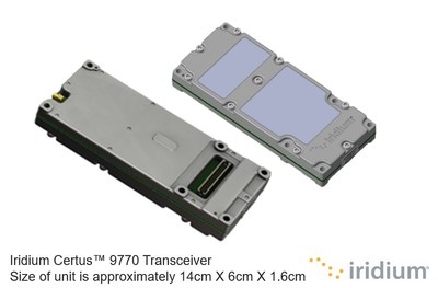 The Iridium Certus 9770 transceiver will expand the reach of satellite services to new markets, ranging from unmanned and autonomous drones to new personal communicators and remotely deployed IoT devices. The Iridium Certus 9770 transceiver will expand the reach of satellite services to new markets, ranging from unmanned and autonomous drones to new personal communicators and remotely deployed IoT devices.