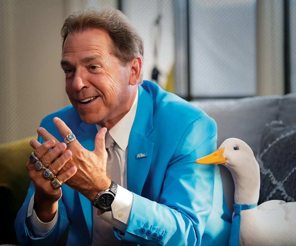 Legendary Football Coach Nick Saban Teams with the Aflac Duck in Powerful  Expansion of 'Aflac Isn't' Campaign