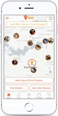 On Demand: Puppies and Pizza (CNW Group/Spot Dog Walking)
