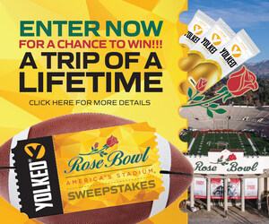 MYOS RENS Technology Kicks Off College Football Season with the Launch of the Yolked® Rose Bowl Stadium Sweepstakes