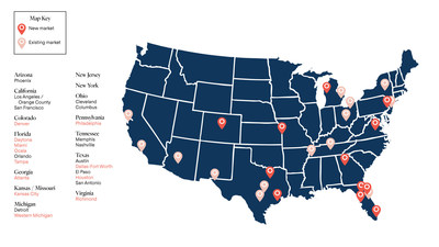 Oscar's 2020 market footprint will expand to 12 new markets and 6 new states, pending regulatory approval.