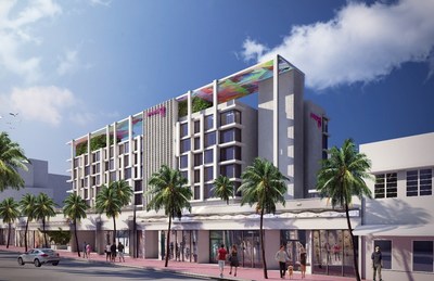 盛石集团热烈庆祝Moxy 迈阿密南湾万豪饭店已完成垂直建设