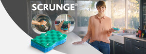 Meet Vileda Scrunge®: The toughest, rinsable scrub sponge for your everyday kitchen messes