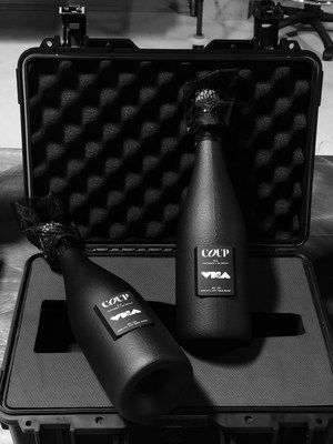 COUP is a private collection of craft champagne which celebrates the creative culture of musicians, artists and entrepreneurs. Each bottle of COUP is collected from the cellars of independent producers. They are hand crafted, hand painted, hand assembled and feature a custom engraved caption. No two bottles are remotely similar. www.c-o-u-p.com