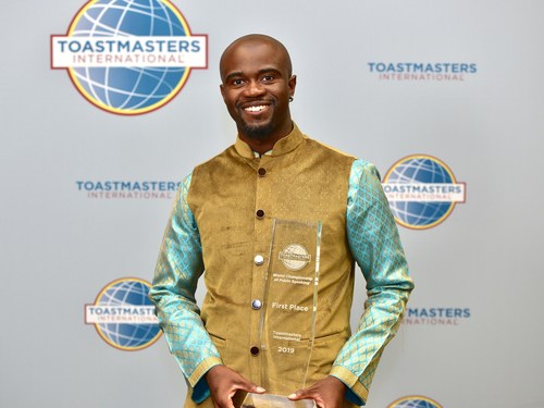 2019 Toastmasters World Champion of Public Speaking, Aaron Beverly