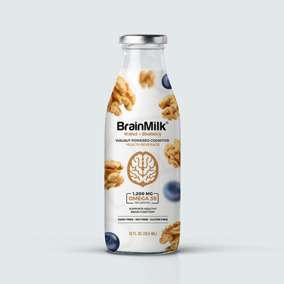 BrainMilk® is a dairy-alternative functional beverage that incorporates concentrated walnut phytonutrients into a low-calorie, ready-to-drink beverage for cognitive health. Each serving contains 1,200mg of ALA Omega-3s. Product claims associated with BrainMilk® are that a single serving consumed daily will promote memory and support healthy brain function. These claims will be backed by academic studies performed at Penn State University. BrainMilk® is a dairy-alternative functional beverage that incorporates concentrated walnut phytonutrients into a low-calorie, ready-to-drink beverage for cognitive health. Each serving contains 1,200mg of ALA Omega-3s. Product claims associated with BrainMilk® are that a single serving consumed daily will promote memory and support healthy brain function. These claims will be backed by academic studies performed at Penn State University.