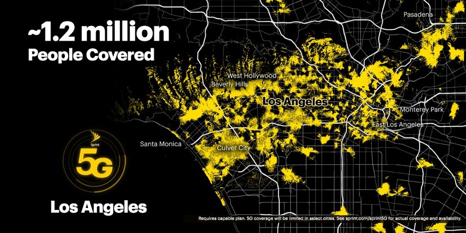 Sprint’s on-the-go customers can now experience the power and performance of True Mobile 5G across Los Angeles.