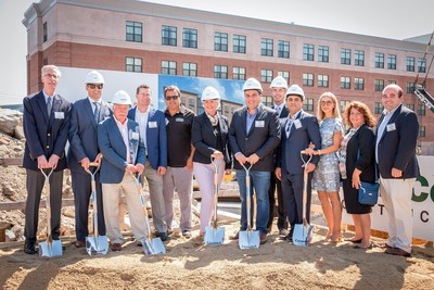 From left to right: Gregory Mitchell, economic development director, city of Portland; Mark Shalala, vice president development, upscale brands, Choice Hotels International; David Bateman, president, Bateman Partners, LLC; Nathan Bateman, vice president, Bateman Partners, LLC; Fred Forsley, founder & owner, Shipyard Brewing Co.; Janis Cannon, senior vice president, upscale brands, Choice Hotels International; Joseph Caradonna, co-founder & principal, Koucar Management, LLC; Robert Donohoe, Jr., senior vice president, The Donohoe Companies, Inc.; Christopher Kouza, co-founder & principal, Koucar Management, LLC; Barbara Kouza; Francine Cram, senior vice president, business banking, Machias Savings Bank; Brandon Mazer, attorney, Perkins Thompson, P.A.