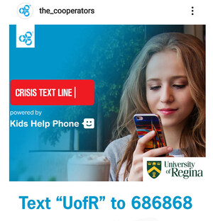 Text line gives University of Regina students instant access to mental health support