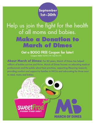 sweetFrog Kicks Off 2019 March of Dimes Fundraiser sweetFrog Kicks Off 2019 March of Dimes Fundraiser