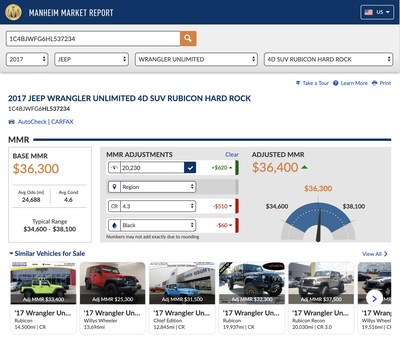 Manheim adds personalized vehicle inventory for all dealers using the Manheim Market Report valuation tool.