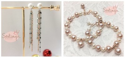 Freshwater pearl bracelets and earrings by Kennis Yeung of Sakinya Workshop 