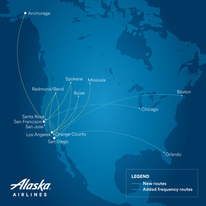 Alaska Airlines expands West Coast service between Pacific Northwest and California