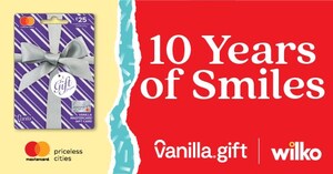 Vanilla® Gift Prepaid Mastercard® Teams Up with Wilko for a Promotion in Celebration of Vanilla Gift's 10-Year UK Anniversary