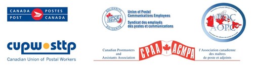 Joint statement from Canada Post, The Association of Postal Officials of Canada, The Canadian Postmasters and Assistants Association, The Canadian Union of Postal Officials, and the Union of Postal Communications Employees (CNW Group/Canada Post)
