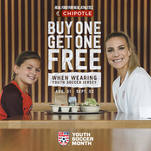 Chipotle To Offer BOGO For Customers Sporting Youth Soccer Jerseys To Kick Off Youth Soccer Month