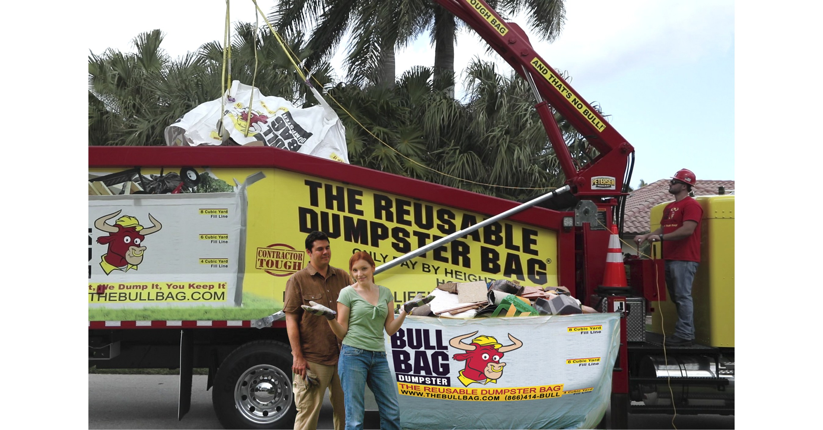 The BullBag is then ONLY reusable and foldable dumpster bag that was  designed and built to be Contractor Tough ™ #BullBag …