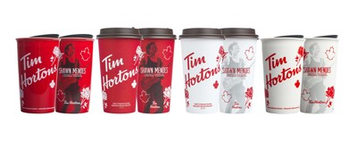 Shawn Mendes x Tim Hortons limited edition cups will be available across Canada starting on August 30 (CNW Group/Tim Hortons)
