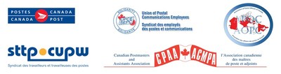 Dclaration Commune de Postes Canada, l'Association des officiers des postes du Canada, l'Association canadienne des matres de poste et adjoints, le Syndicat des travailleurs et travailleuses des postes et le Syndicat des employs des postes et communications (Groupe CNW/Postes Canada)