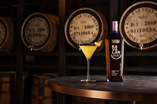 The “Long Story Short” cocktail based on the Vesper Martini replaces the vodka ingredient with Kavalan’s Concertmaster Sherry Finish, which has a signature depth of tropical fruits overlaid with sweet dried fruits and savoury nuttiness. (PRNewsfoto/Kavalan)