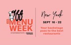 Resy's Off Menu Week Dining Program Descends On NYC September 16-22, Connecting Diners To Exclusive Dishes And Experiences At Top Restaurants