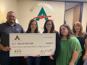 ACE Cash Express Helps Children Reach Their Full Potential by Raising $12,856 for Boys &amp; Girls Clubs
