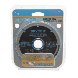 New Diamond Edge Universal Cut-Off Wheel from Spyder Products Cuts Costs While Cutting Through Almost Any Material