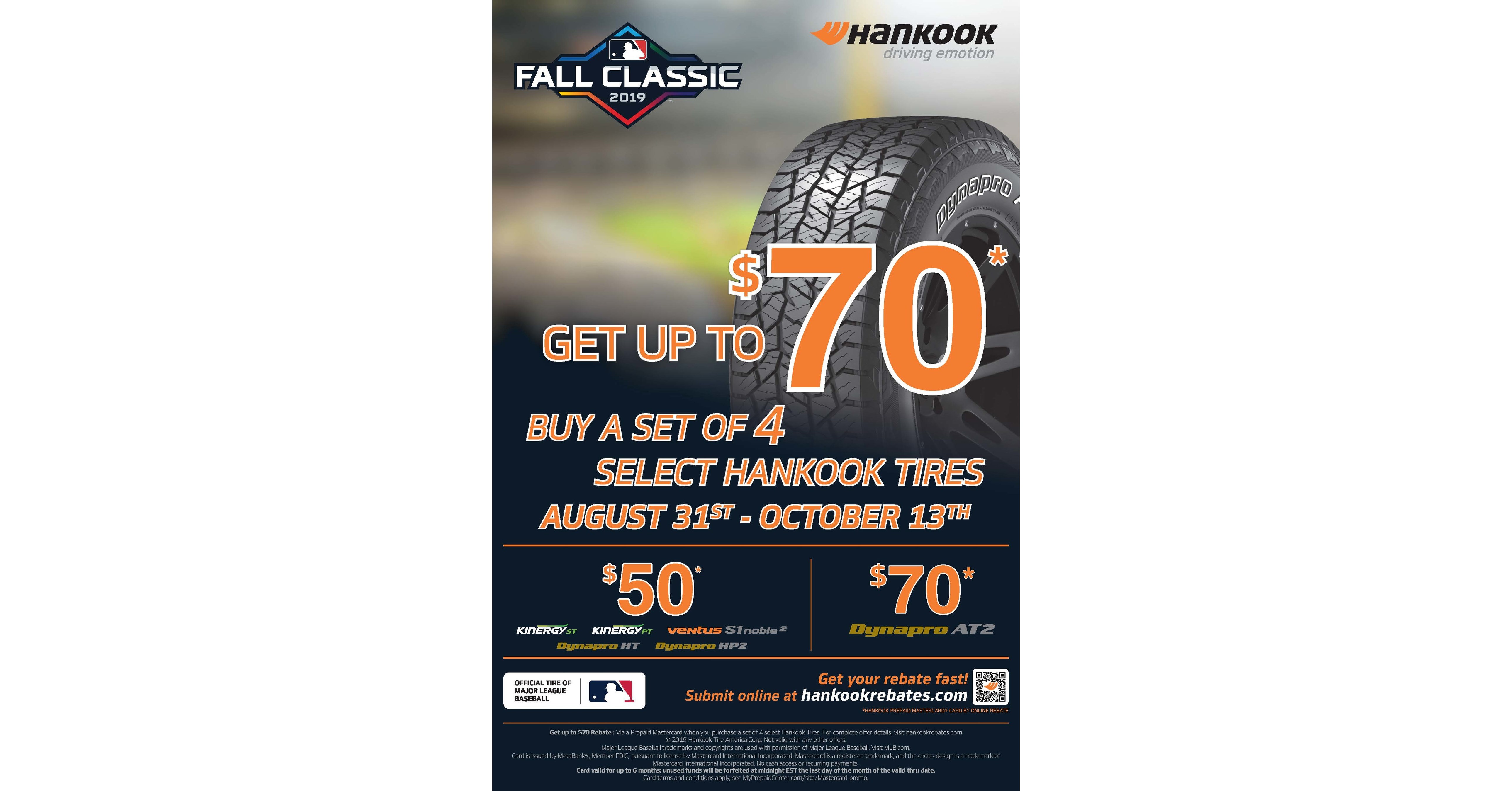 Hankook Tire's Fall Classic Rebate Hits It Out of the Park with