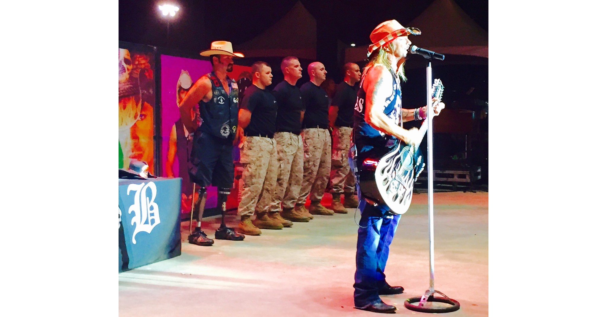 Poison's Bret Michaels Honors Veterans on 'Monday Night Football'