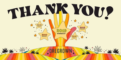 Oregrown™ Wins Award for Best Dispensary for Fifth Year in a Row; Also Wins Awards for Best Sales Associates and Best Place to Work