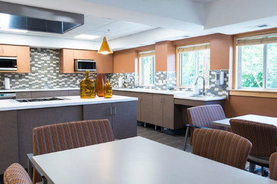 Kitchen and dining room at the Anna Westin House West, The Emily Program's new residential eating disorder facility in Minneapolis.
