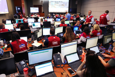 Lowe's Emergency Command Center worked around the clock over the past two weeks to expedite more than 6,000 truckloads of needed supplies to stores, including generators, bottled water, sand, plywood, chainsaws, trash bags, gas cans and tarps.