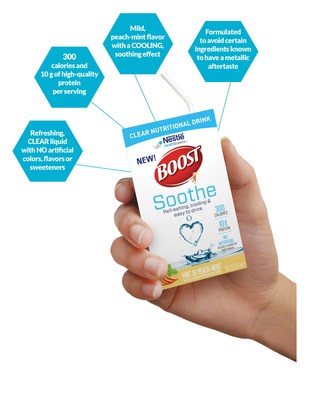 New BOOST® Soothe Nutritional Drink Provides Nutritional Support for Patients Who Experience Certain Side Effects of Cancer Treatment New BOOST® Soothe Nutritional Drink Provides Nutritional Support for Patients Who Experience Certain Side Effects of Cancer Treatment