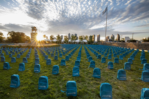 On 8 September 2019, a UNICEF installation highlighting the grave scale of child deaths in conflict during 2018 on the North Lawn at the United Nations Headquarters. © UNICEF/UN0341974/ (CNW Group/UNICEF Canada)