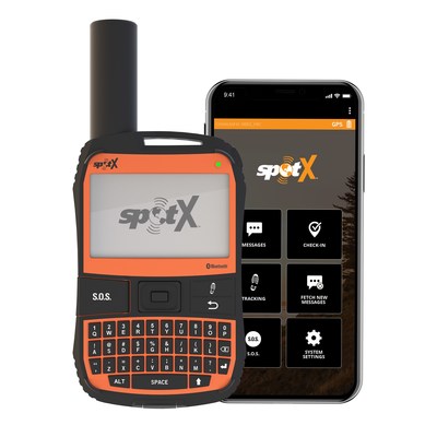 The new SPOT X device is able to connect to a smartphone via Bluetooth® wireless technology; the App's intuitive interface enables users to access contacts and seamlessly send/receive messages over Globalstar's Satellite Network. (CNW Group/Globalstar Canada Satellite Co)