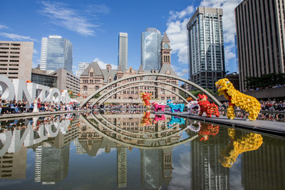 2019 Toronto Dragon Festival presents the creative shows on water with dragons, lions, fashions, Kong Fu, and Tai Chi. (CNW Group/Canadian Association of Chinese Performing Arts)
