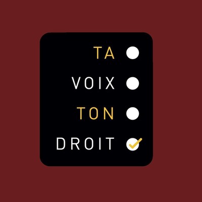 Logo de la campagne Ta voix, ton droit! (Groupe CNW/Fdration tudiante collgiale du Qubec (FECQ))