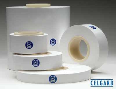 Celgard® microporous coated and uncoated membranes used as separators in various lithium-ion batteries.