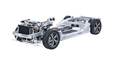 The BENTELER Electric Drive System 2.0 is a series-ready, modular platform solution for electric vehicles. (Copyright: BENTELER).