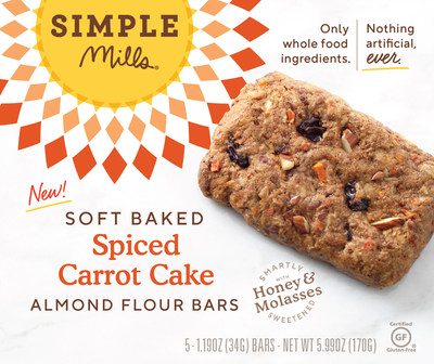 Simple Mills Soft Baked Spiced Carrot Cake Almond Flour Bars