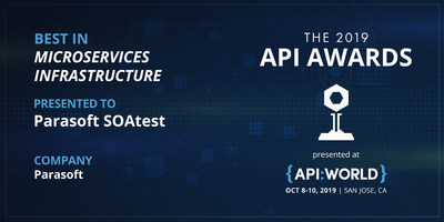 Parasoft SOAtest recognized for it's innovative and leading API testing technology. For more information, check out www.parasoft.com/soatest