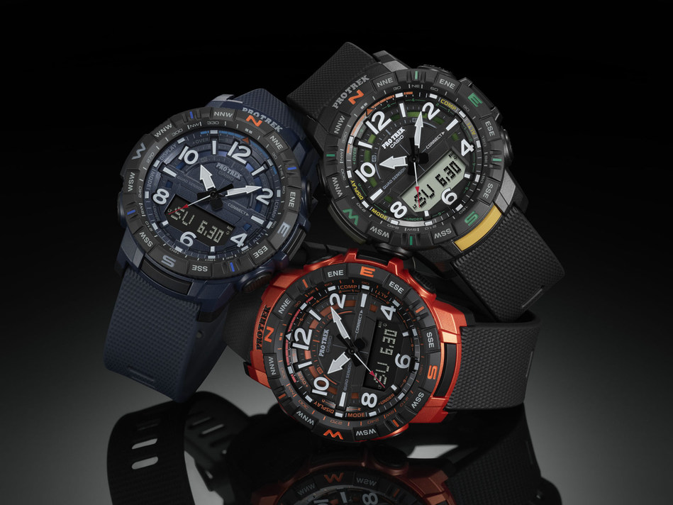 Casio to release new PRO TREK PRT-B50 timepiece equipped with quad sensor and smartphone link Casio to release new PRO TREK PRT-B50 timepiece equipped with quad sensor and smartphone link