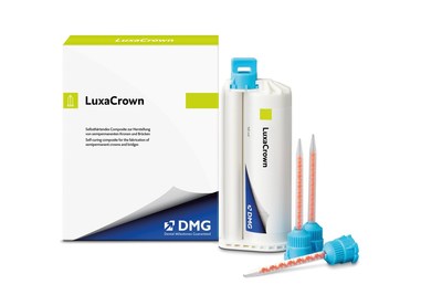 New LuxaCrown&reg;️ semi-permanent crown and bridge material by DMG America saves time and money for both the patient and the dental practice.