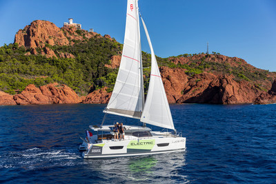 Volvo Penta and Fountaine-Pajot's concept electric sailing catamaran makes waves at Cannes Yachting Festival 2019