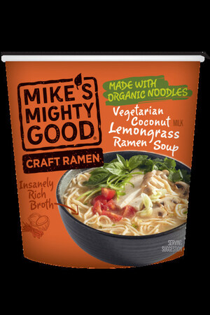 Mike's Mighty Good Launches Limited-Edition Vegetarian Coconut Milk Lemongrass Ramen Cups