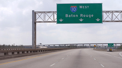 Interstate 10 in Baton Rouge was named a "Risky Road" on the 15th annual Allstate America's Best Drivers Report. To spur positive change in communities, Allstate is lending a hand by offering $150,000 in grants that can be used for safety improvement projects on these 15 "Risky Roads." (PRNewsfoto/Allstate)